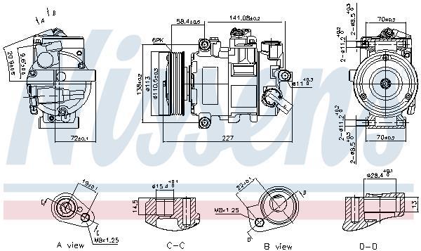 Compresseur, climatisation NISSENS 890757