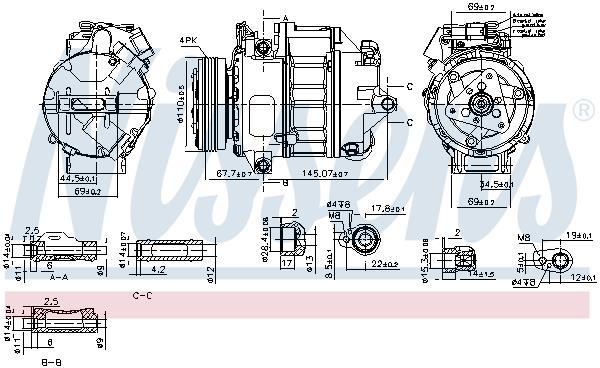 Compresseur, climatisation NISSENS 890759