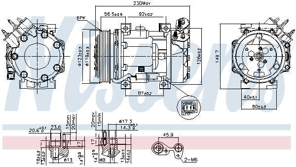 Compresseur, climatisation NISSENS ref. 89076