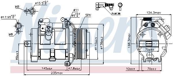 Compresseur, climatisation NISSENS 89077