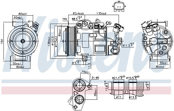 Compresseur, climatisation NISSENS ref. 890802
