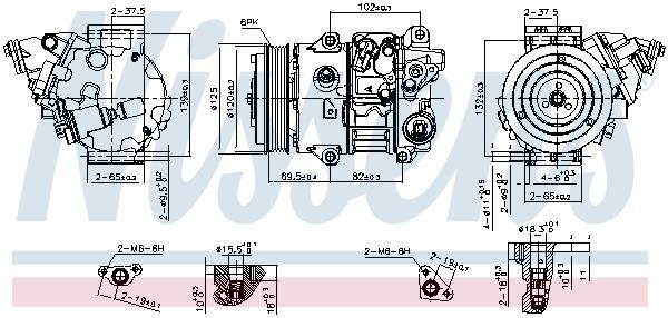 Compresseur, climatisation NISSENS 890805