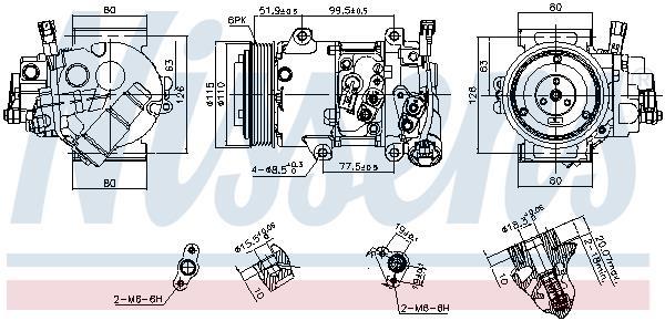 Compresseur, climatisation NISSENS 890809