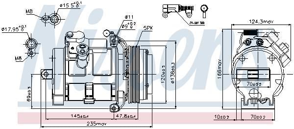 Compresseur, climatisation NISSENS 89081