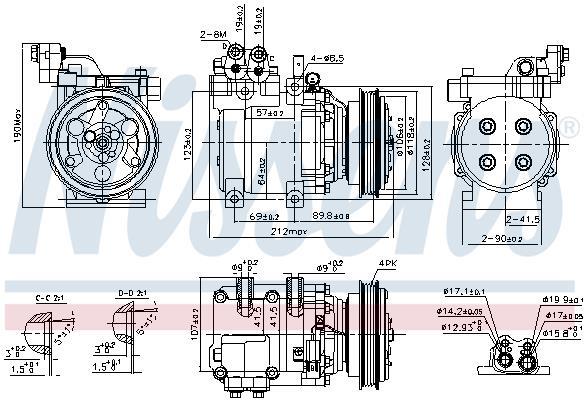 Compresseur, climatisation NISSENS ref. 89082