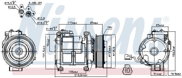Compresseur, climatisation NISSENS ref. 89084