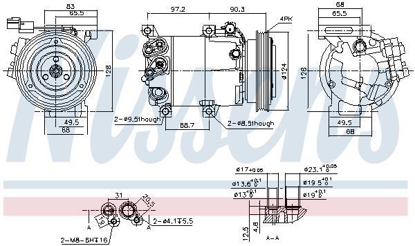 Compresseur, climatisation NISSENS 890877