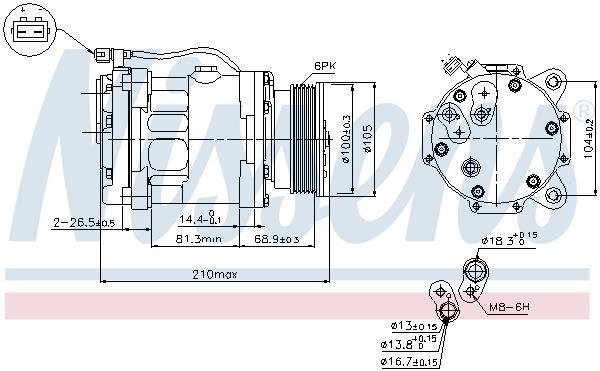 Compresseur, climatisation NISSENS ref. 89088