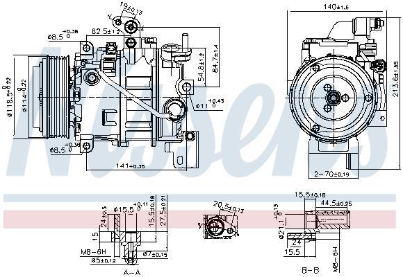 Compressor de climatização NISSENS 890880