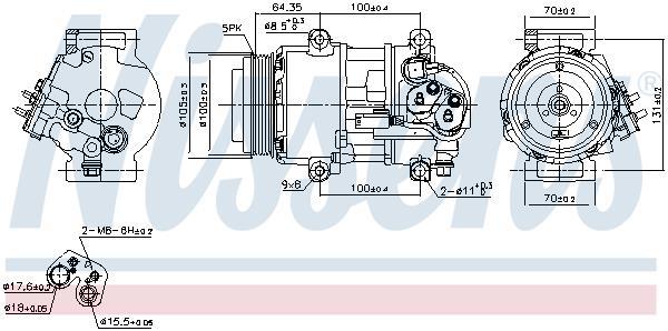 Compresseur, climatisation NISSENS 89089