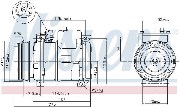 Compresseur, climatisation NISSENS ref. 89093