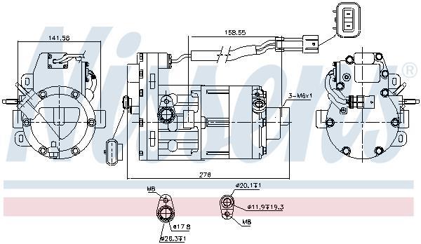 Compressor de climatização NISSENS ref. 890954