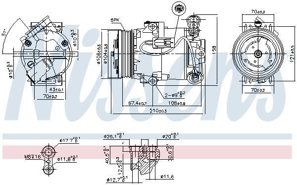 Compresseur, climatisation NISSENS 89096