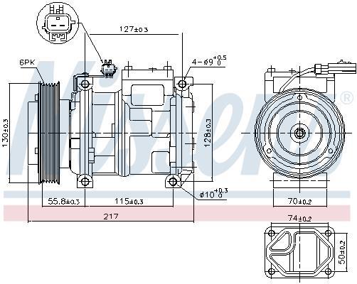 Compresseur, climatisation NISSENS ref. 89097