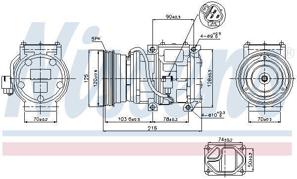 Compresseur, climatisation NISSENS ref. 89098