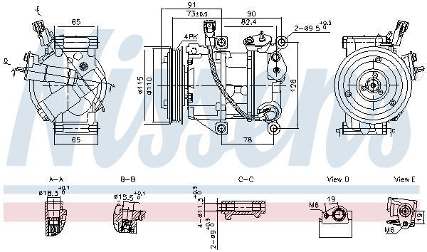 Compresseur, climatisation NISSENS ref. 891095