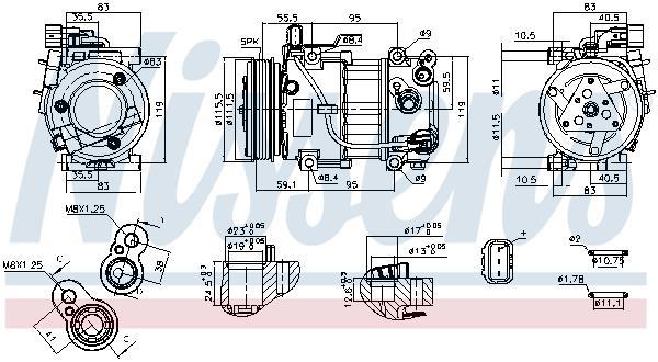 Compresseur, climatisation NISSENS ref. 891097