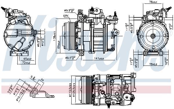 Compresseur, climatisation NISSENS ref. 891106