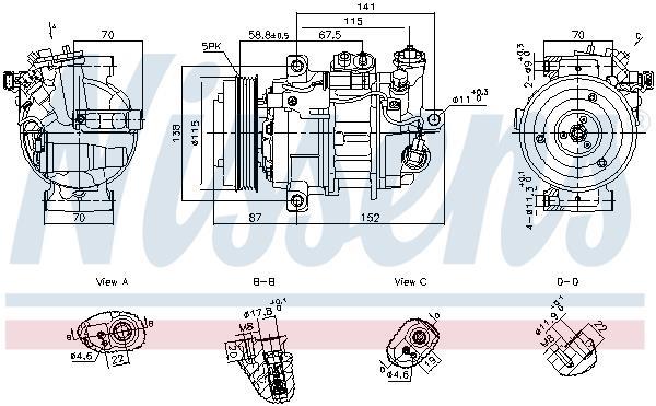 Compressor de climatização NISSENS 891108
