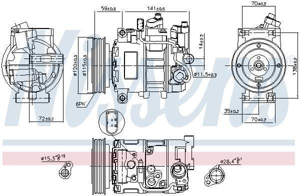 Compresseur, climatisation NISSENS 89111