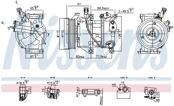 Compresseur, climatisation NISSENS 891114