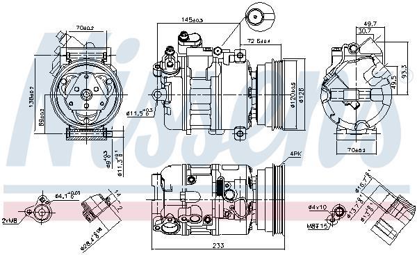 Compresseur, climatisation NISSENS 89112