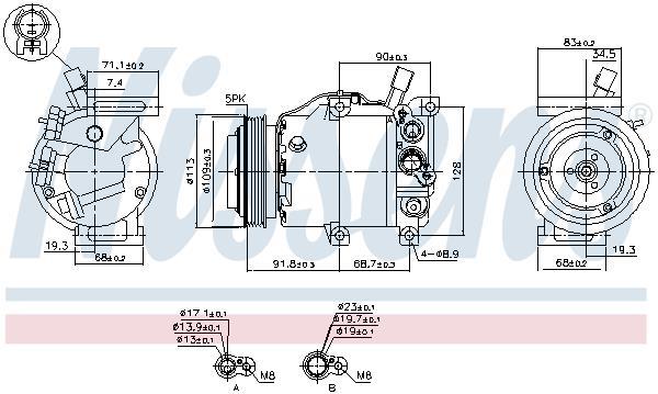 Compressor de climatização NISSENS ref. 891184