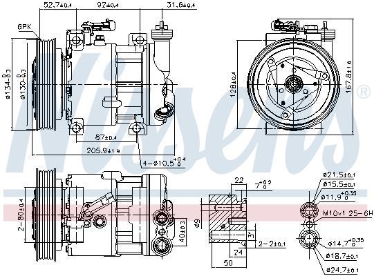Compresseur, climatisation NISSENS ref. 89120