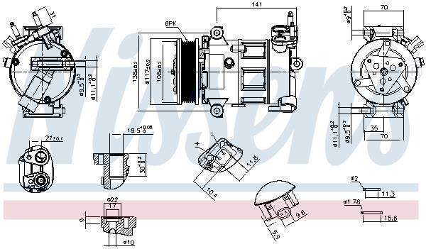 Compressor de climatização NISSENS ref. 891260