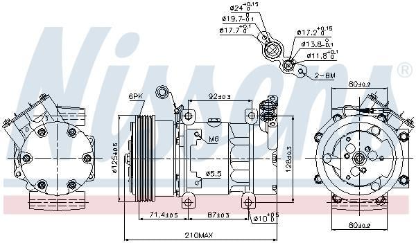Compresseur, climatisation NISSENS ref. 89159