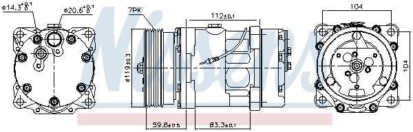 Compresseur, climatisation NISSENS ref. 89160