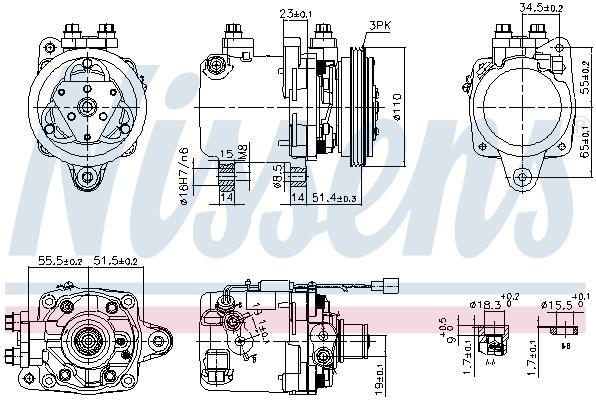 Compresseur, climatisation NISSENS ref. 89163