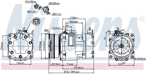 Compresseur, climatisation NISSENS ref. 89178