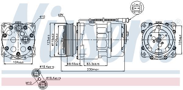 Compresseur, climatisation NISSENS ref. 89192