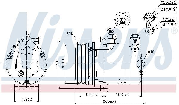 Compresseur, climatisation NISSENS 89197