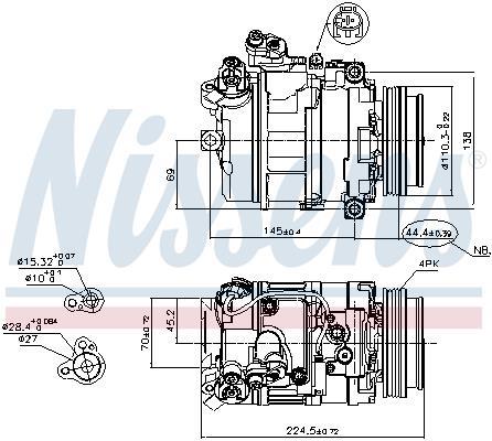 Compresseur, climatisation NISSENS ref. 89199