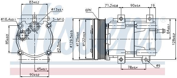 Compresseur, climatisation NISSENS ref. 89205