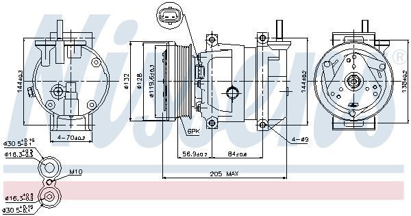 Compresseur, climatisation NISSENS ref. 89221