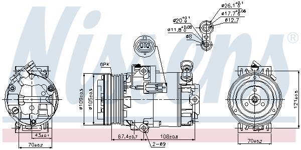 Compresseur, climatisation NISSENS 89222