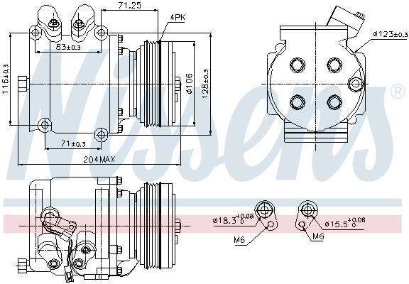 Compresseur, climatisation NISSENS ref. 89226