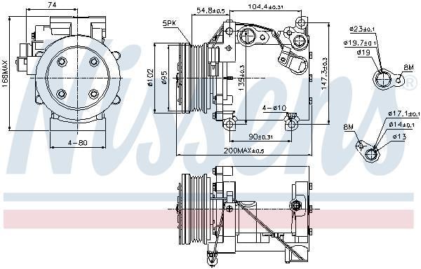 Compresseur, climatisation NISSENS ref. 89227