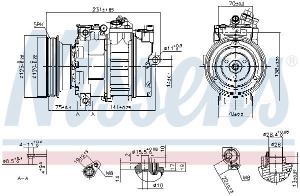 Compresseur, climatisation NISSENS ref. 89232