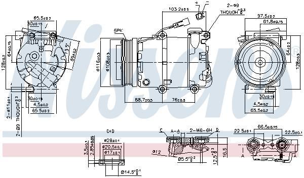 Compresseur, climatisation NISSENS ref. 89234