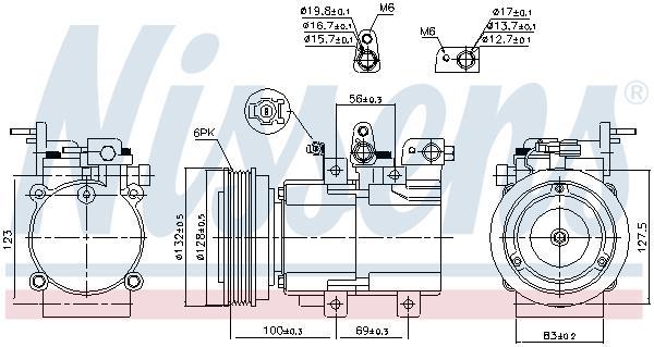 Compresseur, climatisation NISSENS 89238