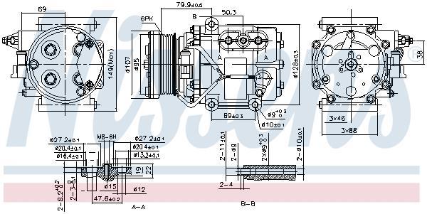 Compresseur, climatisation NISSENS 89240