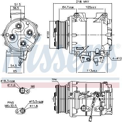 Compresseur, climatisation NISSENS ref. 89242