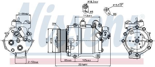 Compresseur, climatisation NISSENS ref. 89245