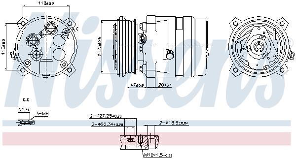 Compresseur, climatisation NISSENS ref. 89259