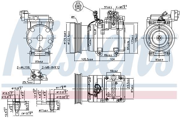 Compresseur, climatisation NISSENS 89262