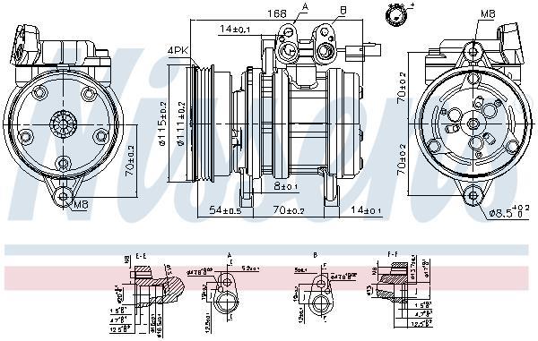Compresseur, climatisation NISSENS ref. 89263